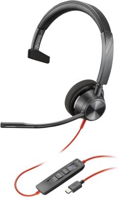 HP Poly Blackwire C3310 On Ear headset Kabel Mono Zwart Ruisonderdrukking (microfoon), Noise Cancelling Headset, Volumeregeling, Microfoon uitschakelbaar