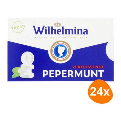 Wilhelmina pepermunt vegan liggend doosje (24x 100gr)