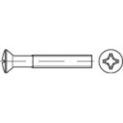 TOOLCRAFT TO-5432121 Bolverzonken schroeven M8 60 mm Kruiskop Phillips Staal Galvanisch verzinkt 100 stuk(s)