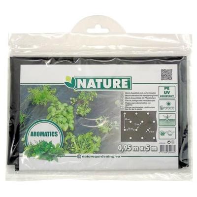Nature kweekfolie tuinkruiden zwart 0.95x5 m