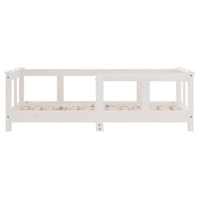 Kinderbedframe 70x140 cm massief grenenhout wit
