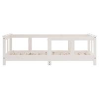 Kinderbedframe 70x140 cm massief grenenhout wit - thumbnail