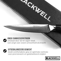 Blackwell Officemes Japanse stijl - 67 lagen damaststaal - VG10 - 12,5 cm - thumbnail