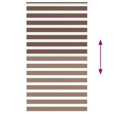 VidaXL Zebra rolgordijn 120x230 cm stofbreedte 115,9cm polyester bruin VidaXL Zebra rolgordijn 120x230 cm stofbreedte 115,9cm polyester bruin