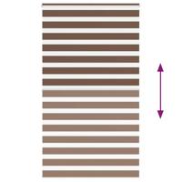 VidaXL Zebra rolgordijn 120x230 cm stofbreedte 115,9cm polyester bruin - thumbnail