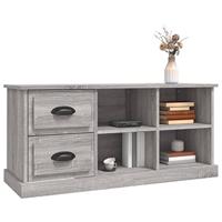 Tv-meubel 102x35,5x47,5 cm bewerkt hout grijs sonoma eikenkleur - thumbnail