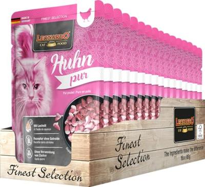 Leonardo, de beste selectie in meer dan 85 g, nat, rundvee voor katten