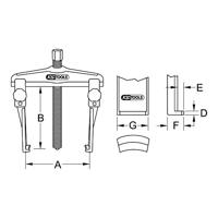 KS Tools 6201104 Poelietrekker Aantal haken: 2 - thumbnail