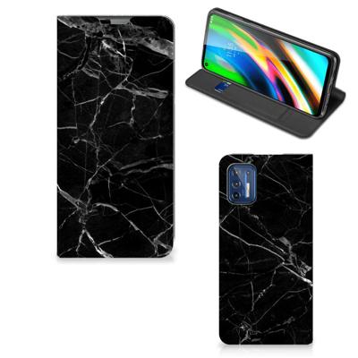 Motorola Moto G9 Plus | Standcase | Marmer Zwart - Origineel Cadeau Vader