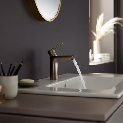Hansgrohe Wastafelmengkraan Talis E 110 Eengreeps met Trekwaste Geborsteld Brons Hansgrohe Wastafelmengkraan Talis E 110 Eengreeps met Trekwaste Geborsteld Brons