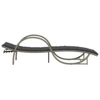 Ligbed met kussen 60x199x42 cm poly rattan lichtgrijs - thumbnail