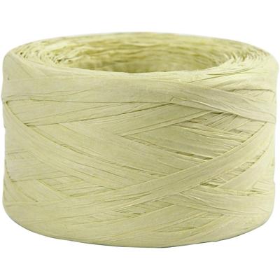 Creativ Company Papier raffia garen, b: 7-8 mm, lichtgroen, 100 m/ 1 rol