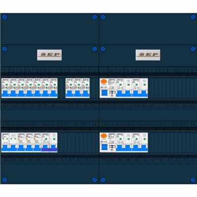 SEP 11 groepen 230V 3 aardlekschakelaars 30mA hoofdschakelaar 4 krachtgroepen kookgroep 3910504400