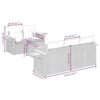 6-delige Loungeset met kussens poly rattan beige - thumbnail