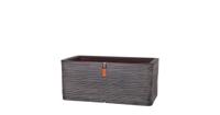 Capi Nature Rib NL 73x39x32cm rechthoekige plantenbak antraciet - thumbnail