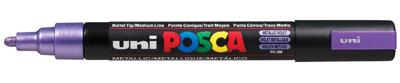 Uni-Posca Posca marker, afm pc-5m, lijndikte 2,5 mm, medium, metallic violet, 1 stuk