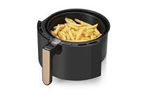 arzum AR2062-G Airfryer 4 l 1350 W Oververhittingsbeveiliging, Anti-aanbaklaag Zilver, Zwart - thumbnail