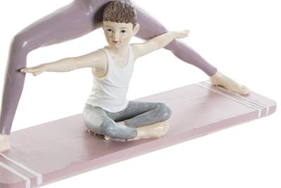 Decoratieve figuren DKD Home Decor 24 x 6,5 x 19,5 cm Scandi Roze Yoga