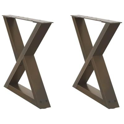 Salontafelpoten 2 st 50x(42-43,3) cm staal naturel