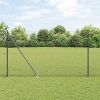 VidaXL Afrasteringspaal grijs 10 x 1,6 m (13 mm gaas) staal en pvc - thumbnail