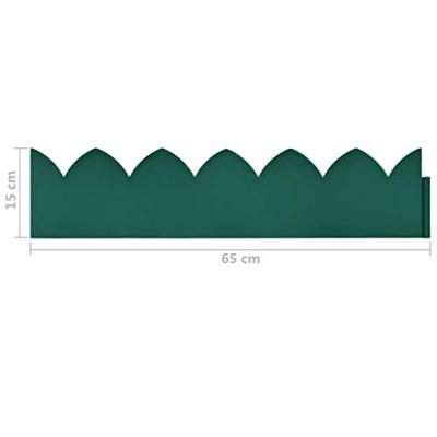VidaXL Gazonranden 10 st 65x15 cm pp groen