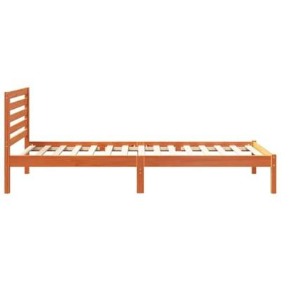 Bedframe met hoofdeinde Wasbruin 80 x 220 cm Massief grenenhout Bedframe met hoofdeinde Wasbruin 80 x 220 cm Massief grenenhout