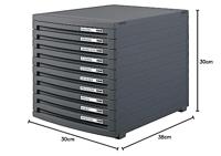 HAN CONTUR 1510-191 Ladebox Donkergrijs DIN A4, DIN B4, DIN C4 Aantal lades: 10 - thumbnail