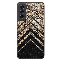 Samsung Galaxy S21 FE hoesje - Chevron luipaard - thumbnail
