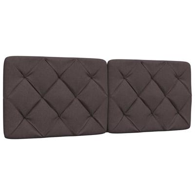 Bedframe zonder matras stof donkerbruin 140x190 cm
