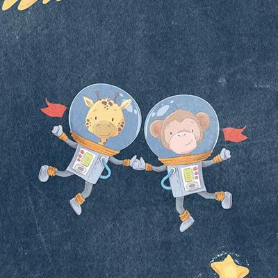 Komar Into Adventure Fotobehang Friends in Space - IAX7-0036
