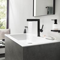 Hansgrohe Wastafelkraan Finoris 230 2 Jets Met Uittrekbare Vuistdouche Met PushOpen Mat Zwart - thumbnail