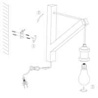 Mexlite Wandlamp dion 7787be berken - thumbnail