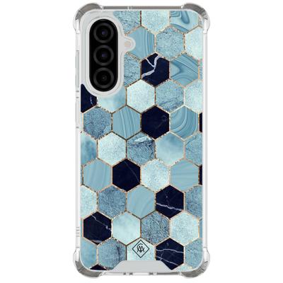 Samsung Galaxy A57 shockproof hoesje - Blue cubes