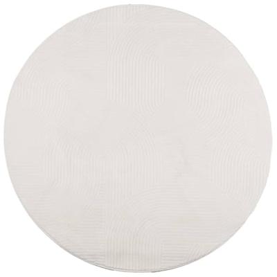 VidaXL Vloerkleed iza laagpolig scandinavisch ø 80 cm crèmekleurig