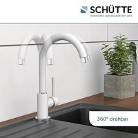 CORNWALL ééngreepsmengkraan keuken met hoge uitloop, wit elegante kraan met hoge ronde uitloop en draaibereik 360° energiebesparing door cold start functie keramische schijven geluidsarme, ver - thumbnail