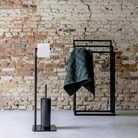 Toiletbutler Sealskin Tube met Toiletrolhouder en Toiletborstel met Houder Vrijstaand Zwart - thumbnail
