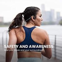 Aftershokz OpenMove Beengeleidingshoofdtelefoon met vrije oren, Bluetooth-hoofdtelefoon met microfoon, Bluetooth 5.0, 6 uur batterijduur, perfect voor hardlopen, joggen, yoga - thumbnail