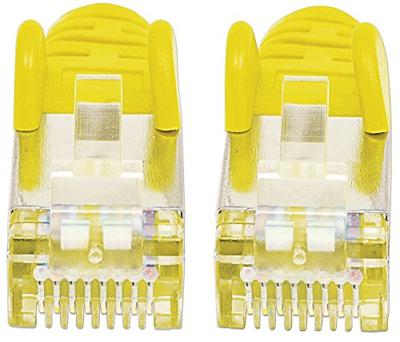 Intellinet 739818 RJ45 Netwerkkabel, patchkabel CAT 6 S/FTP 0.25 m Geel Folie afscherming, Afscherming gevlochten, Halogeenvrij 1 stuk(s)