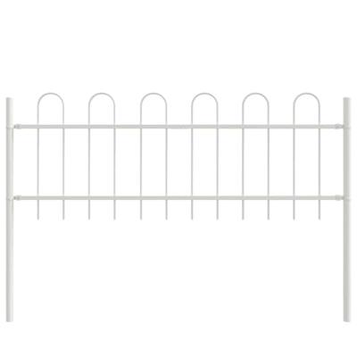 Tuinhek 2 pcs Wit 3,4 x 0,6 m Poedercoating staal