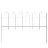 Tuinhek 2 pcs Wit 3,4 x 0,6 m Poedercoating staal - thumbnail
