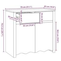 Dressoir Drammen Wit 79 x 43 x 75.5 cm Massief grenenhout - thumbnail