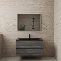 ACTIE BWS Badmeubel | Paris | Frey Oak 100 cm | Mat Zwart Wastafel | 1 of 2 Kraangaten - thumbnail