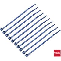 TRU COMPONENTS TC-12533340 Kabelbinder 100 mm 2.5 mm Blauw Detecteerbaar (metaal) 100 stuk(s) - thumbnail