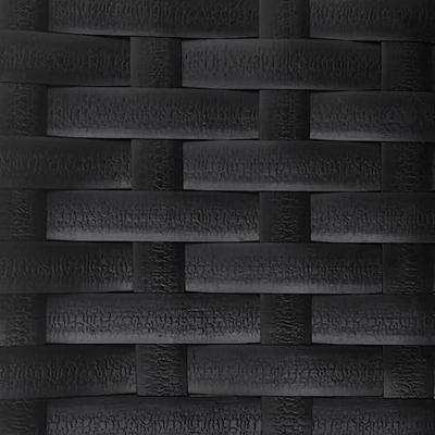 Tuinbank 2-zits met kussen poly rattan zwart Tuinbank 2-zits met kussen poly rattan zwart