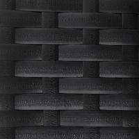 Tuinbank 2-zits met kussen poly rattan zwart - thumbnail