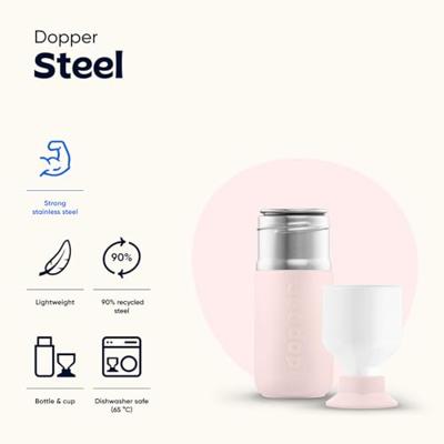 Dopper Steel 350Ml Drinkfles Soft Pink 350ml