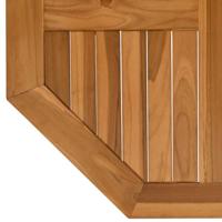 Tafelblad achthoekig 70x70x2,5 cm massief teakhout - thumbnail