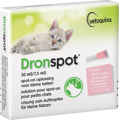 Dronspot 30mg/7,5mg Spot-On Oplossing Voor Kleine Katten Pipet Dronspot 30mg/7,5mg Spot-On Oplossing Voor Kleine Katten Pipet