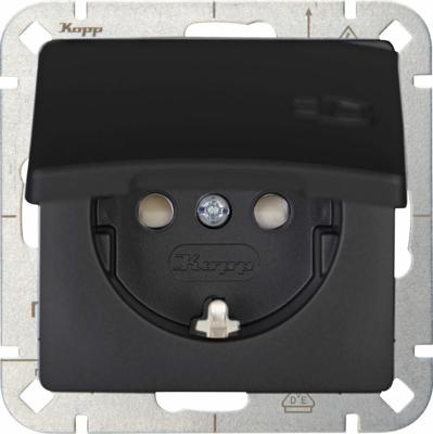 Enzo Kopp hk05 mat zwart inbouw stopcontact ra met deksel - 4621710 Enzo Kopp hk05 mat zwart inbouw stopcontact ra met deksel - 4621710