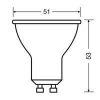 OSRAM HOMELIGHTING 4058075431751 LED-lamp Energielabel F (A - G) GU10 Reflector 6.9 W = 49 W Warmwit (Ø x l) 50 mm x 55 mm 1 stuk(s) - thumbnail